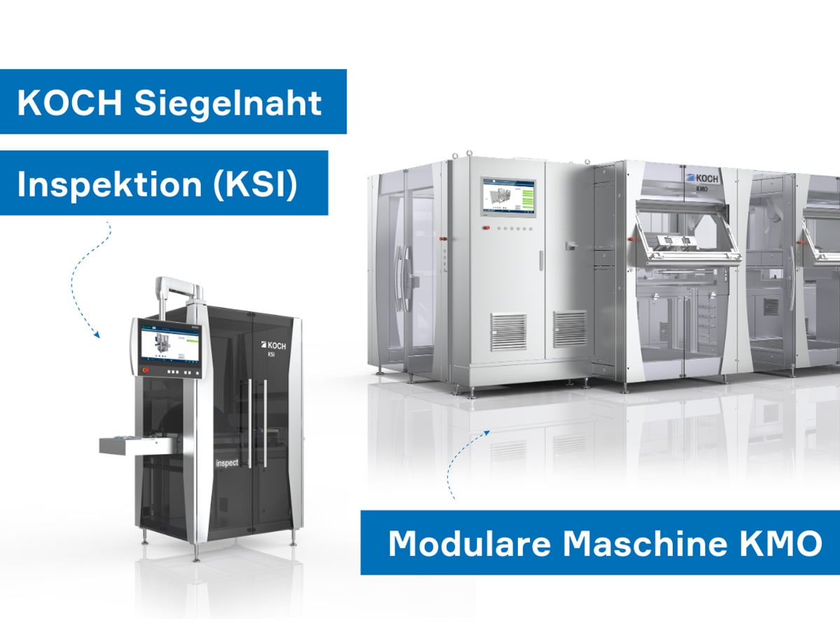 KOCH KMO modular packaging machine and KSI seam inspection system, both launched in 2025 by KOCH Pac-Systeme