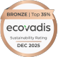 EcoVadis Sustainability Rating Bronze Top 35% badge, December 2025, awarded to KOCH Pac-Systeme