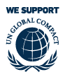 UN Global Compact We Support member badge, confirming KOCH Pac-Systeme's commitment to the UN sustainability principles