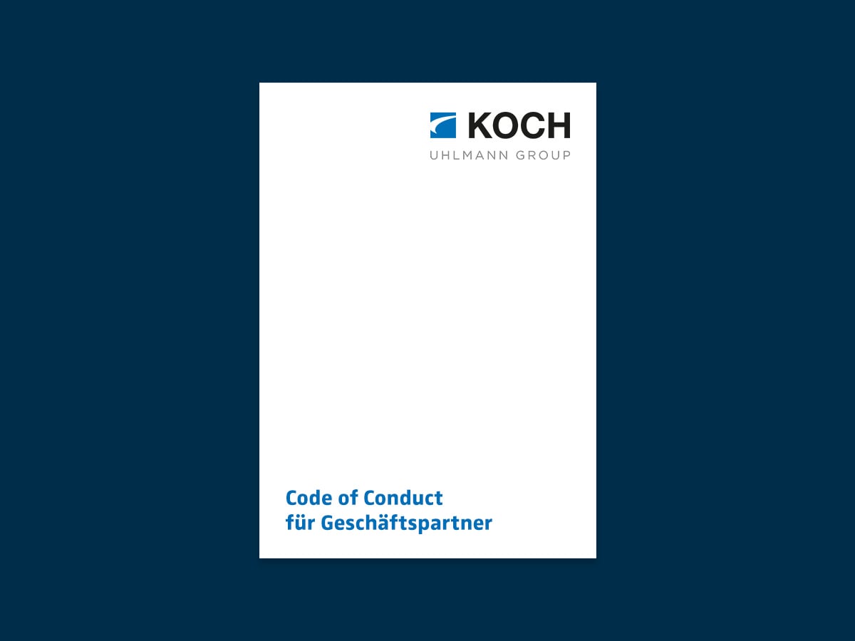 Cover of the KOCH Pac-Systeme Code of Conduct for business partners document, available for download on the Code of Conduct page